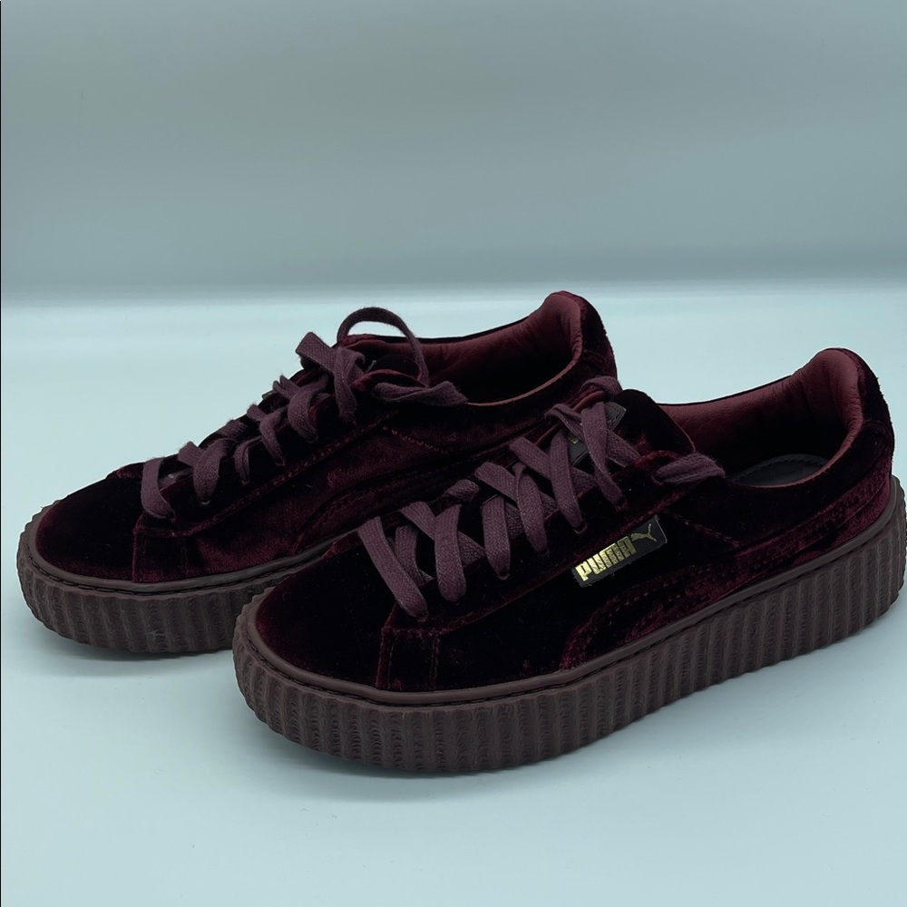 Rihanna Fenty PUMA Women’s Velvet Burgundy Sneakers Size
